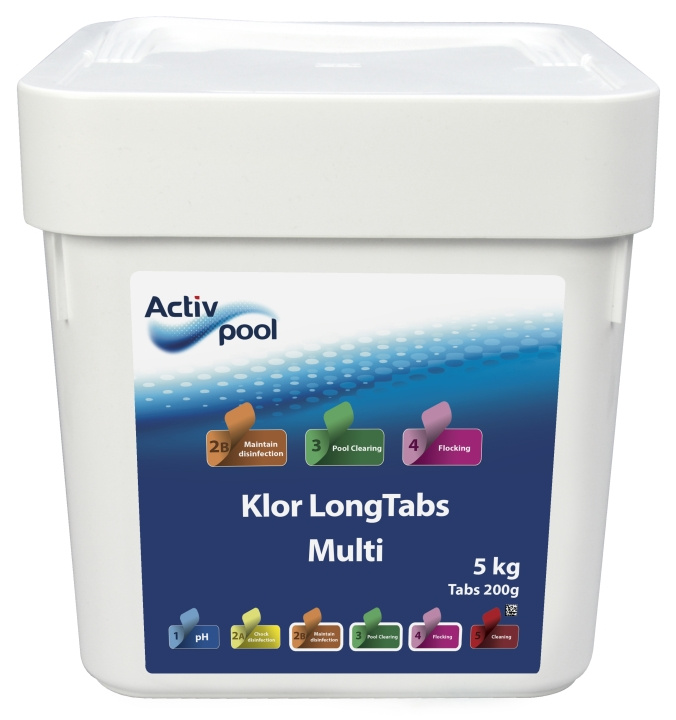 Klor LongTabs Multi 200 g, 5 kg i gruppen HJEM, HUS & HAVE / Have og gårdhave / Pool & Tilbehør / Kemi til pools hos TP E-commerce Nordic AB (C25031)