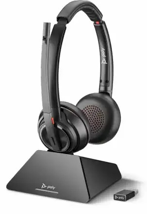 Poly, Savi 8220 UC, Stereo, UC, W. Stand i gruppen COMPUTERTILBEHØR / Computer Tilbehør / Headset hos TP E-commerce Nordic AB (C25126)