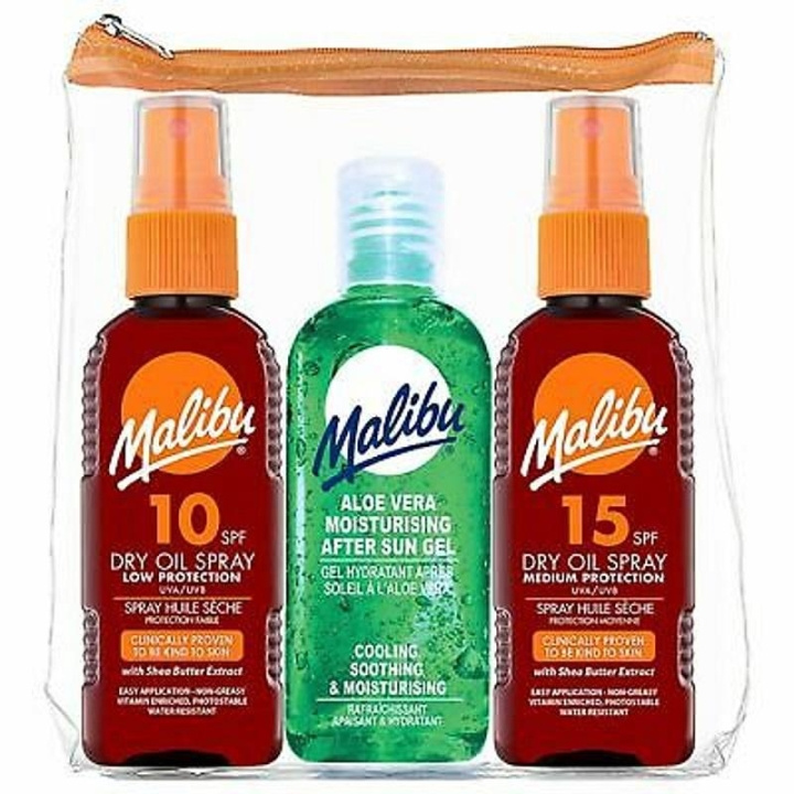 Malibu Dry Oil SPF10 & SPF15 + After Sun 3-pack i gruppen SKØNHED & HELSE / Hudpleje / Tanning / Solbeskyttelse hos TP E-commerce Nordic AB (C25255)