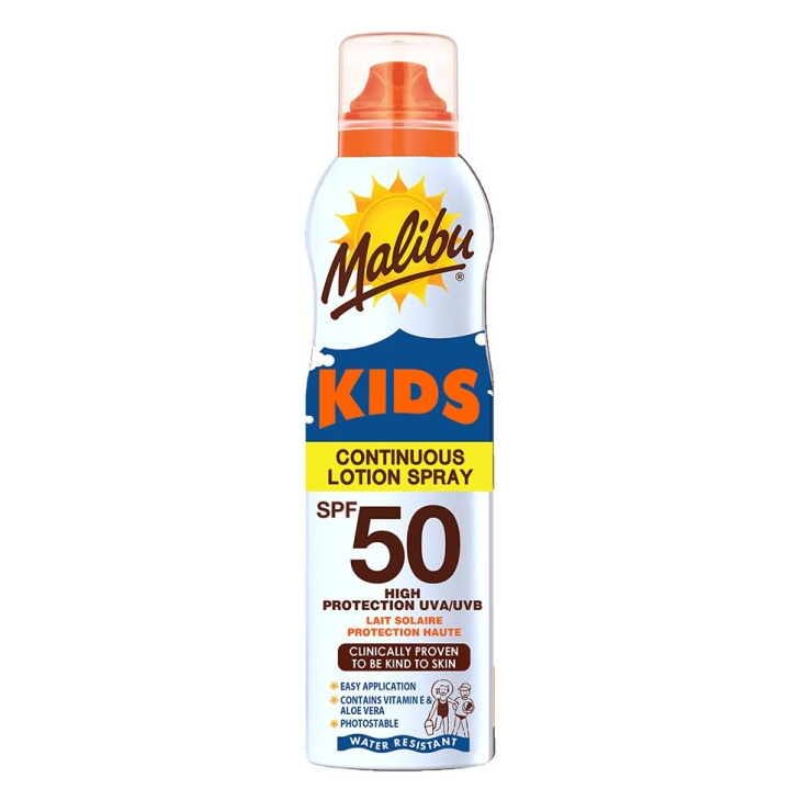 Malibu Sun Kids Continuous Lotion Spray SPF50 175ml i gruppen SKØNHED & HELSE / Hudpleje / Tanning / Solbeskyttelse hos TP E-commerce Nordic AB (C25256)