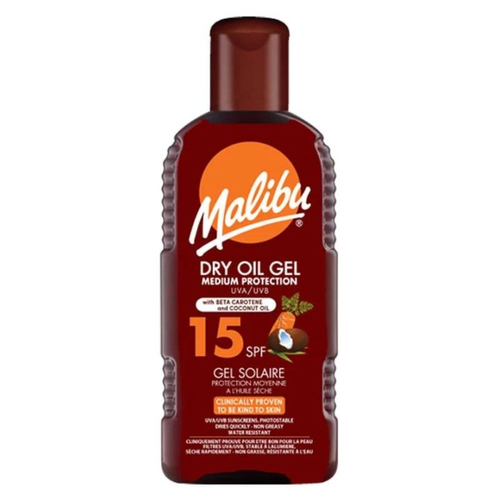 Malibu Dry Oil Gel SPF15 with Carotene & Coconut Oil 200ml i gruppen SKØNHED & HELSE / Hudpleje / Tanning / Solbeskyttelse hos TP E-commerce Nordic AB (C25259)