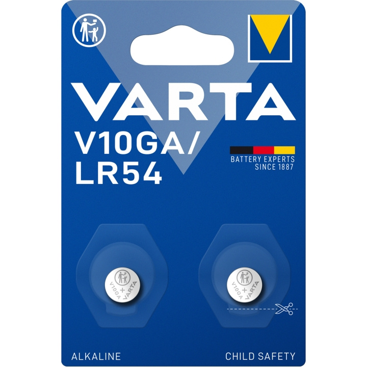 Varta V10GA / LR54 1,5V Alkaline Batteri 2-pack i gruppen HJEMMEELEKTRONIK / Batterier og opladere / Batterier / Knapcelle hos TP E-commerce Nordic AB (C25294)