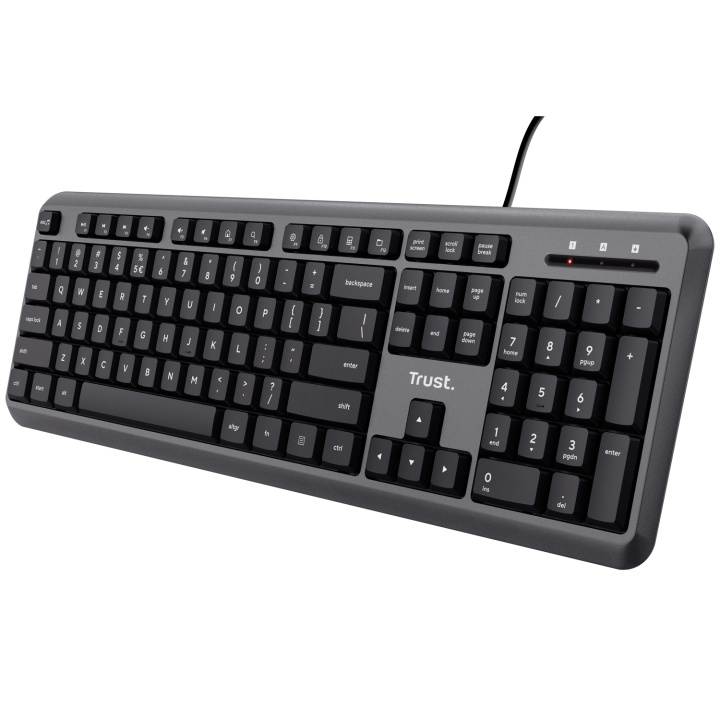 Trust Ody Tangentbord Full-size Spill-resistant i gruppen COMPUTERTILBEHØR / Mus og tastatur / Tastatur / Med ledning hos TP E-commerce Nordic AB (C25443)