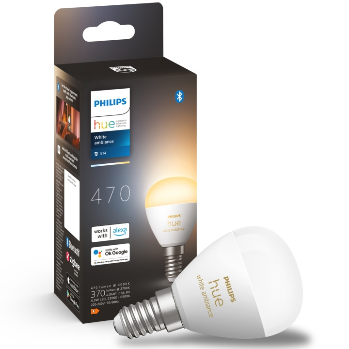 Philips Hue White Ambiance E14 Klot 1-pack i gruppen HJEMMEELEKTRONIK / Lys / LED lamper hos TP E-commerce Nordic AB (C25632)