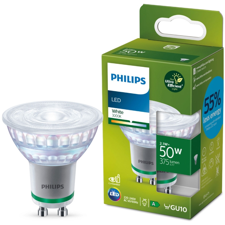 Philips LED GU10 Spot 50W 375lm Energiklass A i gruppen HJEMMEELEKTRONIK / Lys / LED lamper hos TP E-commerce Nordic AB (C25635)