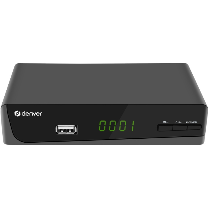 Denver DVB-T2-Box H.265 FTA Boxer USB media-ingång i gruppen HJEMMEELEKTRONIK / Lyd & billede / Tv og tilbehør / TV bokse hos TP E-commerce Nordic AB (C25666)