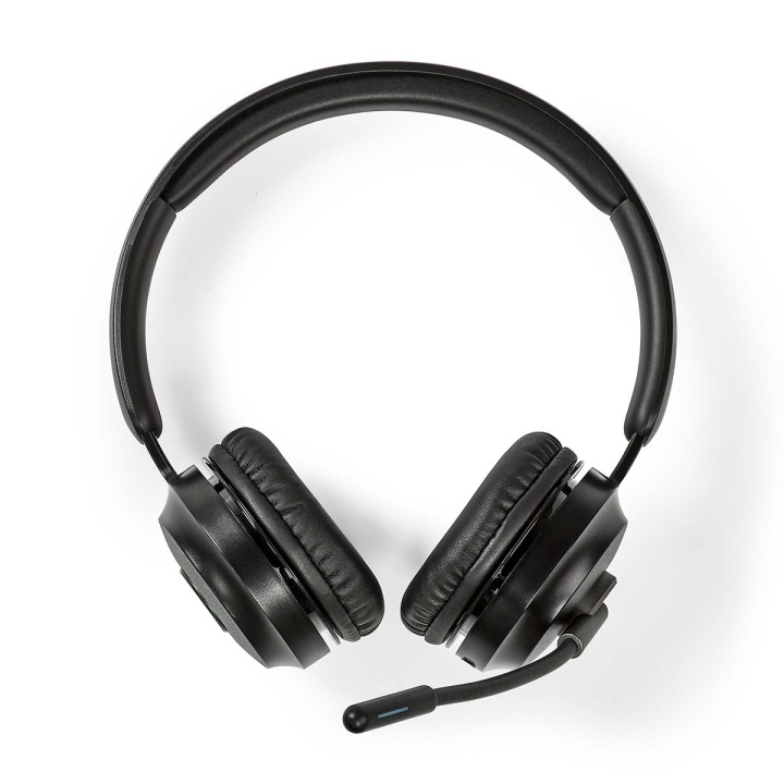 Nedis PC-headset | On-Ear | Stereo | Bluetooth | Fold-Away Mikrofon | Sort i gruppen COMPUTERTILBEHØR / Computer Tilbehør / Headset hos TP E-commerce Nordic AB (C25676)