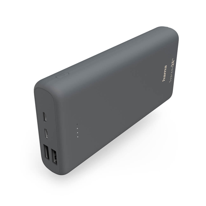 Hama Powerbank Supreme 24000mAh Grå i gruppen SMARTPHONES & TABLETS / Opladere og kabler / Powerbanks hos TP E-commerce Nordic AB (C25747)