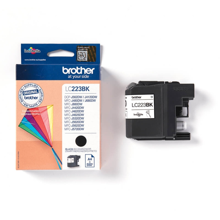 Brother Blæk LC223BK Sort i gruppen COMPUTERTILBEHØR / Printere og tilbehør / Blæk og toner / Toner / Brother hos TP E-commerce Nordic AB (C26066)