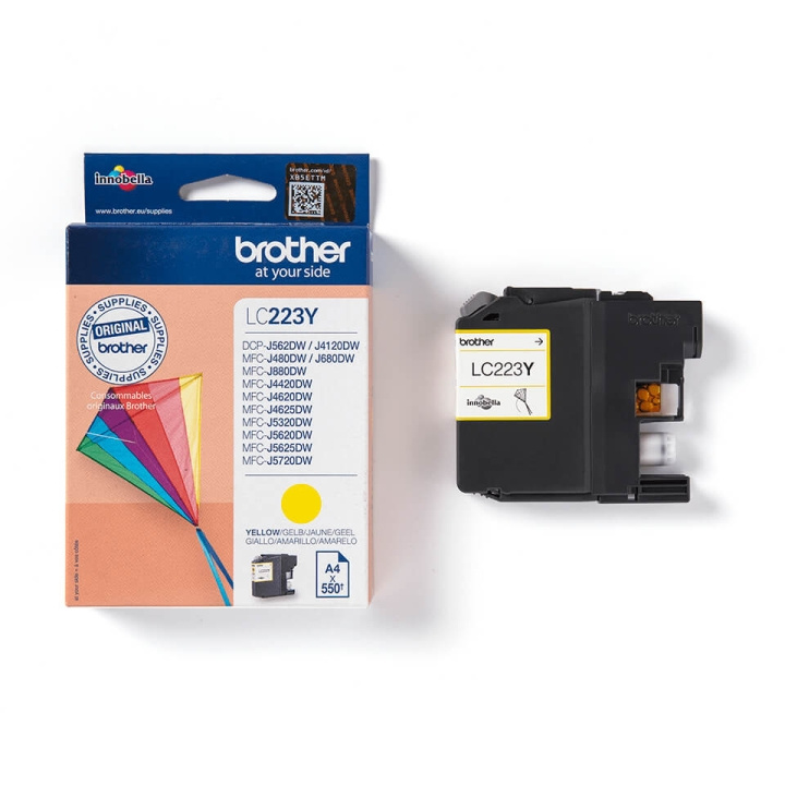 Brother Blæk LC223Y Gul i gruppen COMPUTERTILBEHØR / Printere og tilbehør / Blæk og toner / Toner / Brother hos TP E-commerce Nordic AB (C26070)