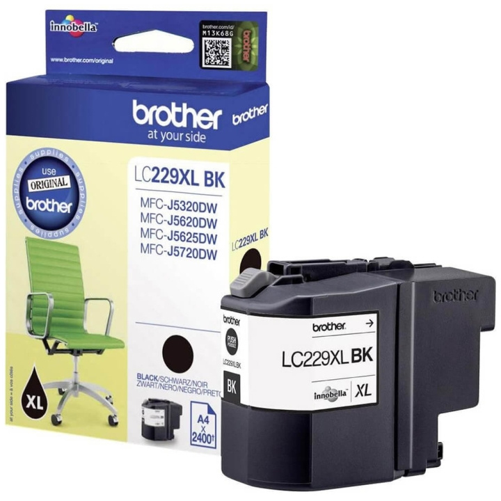 Brother Blæk LC229XLBK LC-229XL Sort i gruppen COMPUTERTILBEHØR / Printere og tilbehør / Blæk og toner / Toner / Brother hos TP E-commerce Nordic AB (C26076)