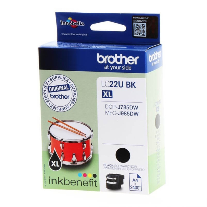 Brother Blæk LC22UBK LC-22U Sort i gruppen COMPUTERTILBEHØR / Printere og tilbehør / Blæk og toner / Toner / Brother hos TP E-commerce Nordic AB (C26082)