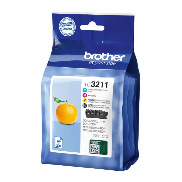 Brother Blæk Multipak LC3211VALDR Sort Cyan Magenta Gul i gruppen COMPUTERTILBEHØR / Printere og tilbehør / Blæk og toner / Toner / Brother hos TP E-commerce Nordic AB (C26088)