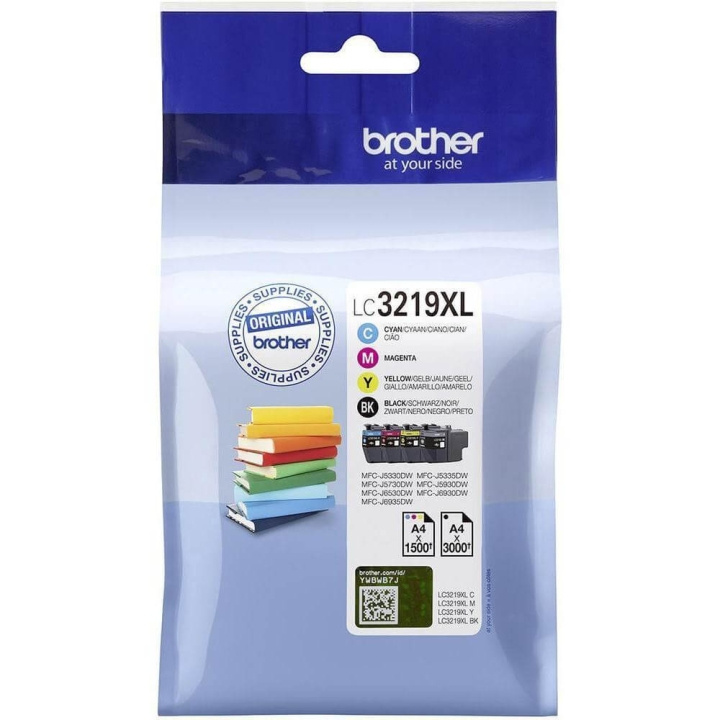 Brother Blæk Multipak LC3219XLVALDR Høj Kapacitet Sort/Cyan/Magenta/Gul i gruppen COMPUTERTILBEHØR / Printere og tilbehør / Blæk og toner / Toner / Brother hos TP E-commerce Nordic AB (C26103)