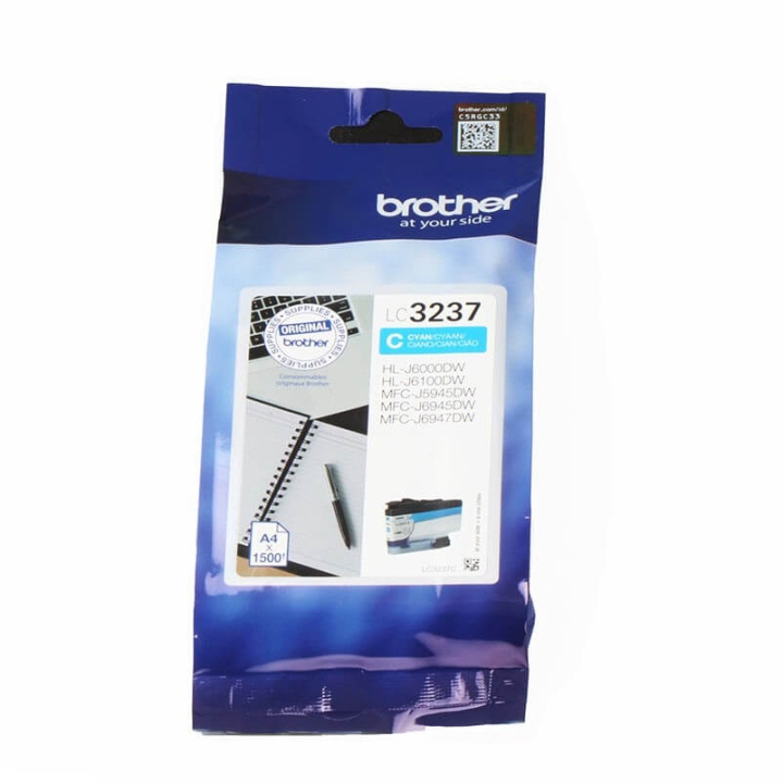 Brother Blæk LC3237C LC-3237 Cyan i gruppen COMPUTERTILBEHØR / Printere og tilbehør / Blæk og toner / Toner / Brother hos TP E-commerce Nordic AB (C26110)