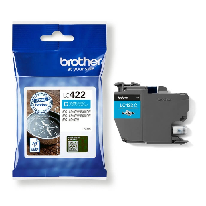 Brother Blæk LC422C LC-422 Cyan i gruppen COMPUTERTILBEHØR / Printere og tilbehør / Blæk og toner / Toner / Brother hos TP E-commerce Nordic AB (C26166)