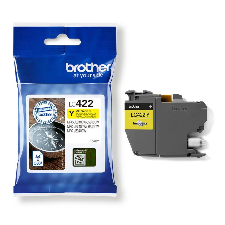 Brother Blæk LC422Y LC-422 Gul i gruppen COMPUTERTILBEHØR / Printere og tilbehør / Blæk og toner / Toner / Brother hos TP E-commerce Nordic AB (C26168)