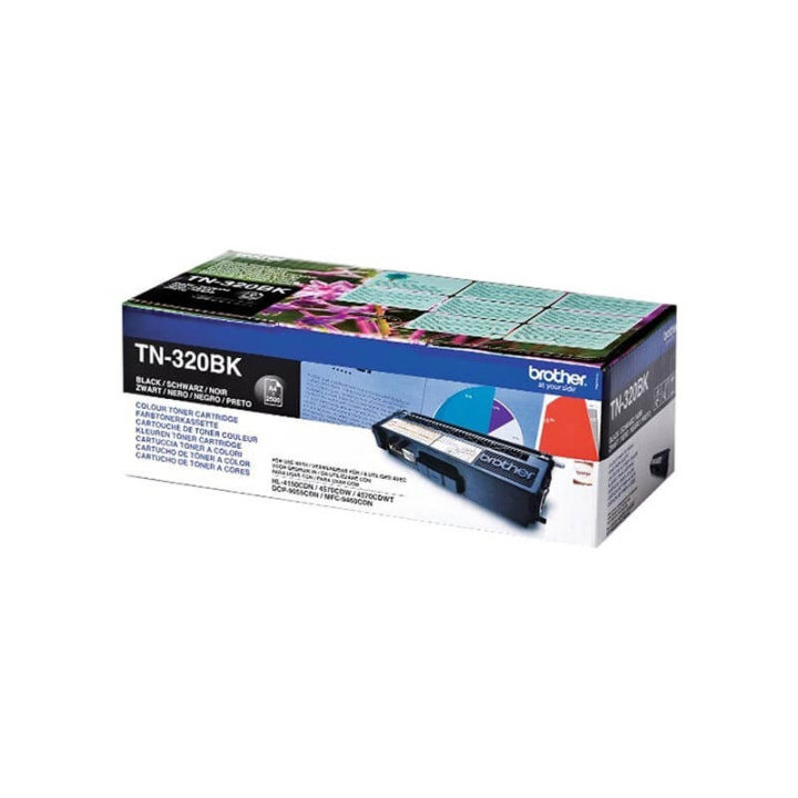 Brother Toner TN320BK TN-320 Sort i gruppen COMPUTERTILBEHØR / Printere og tilbehør / Blæk og toner / Toner / Brother hos TP E-commerce Nordic AB (C26219)