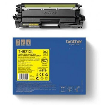 Brother Toner TN821XLY TN-821XL Gul i gruppen COMPUTERTILBEHØR / Printere og tilbehør / Blæk og toner / Blækpatroner / Brother hos TP E-commerce Nordic AB (C26284)