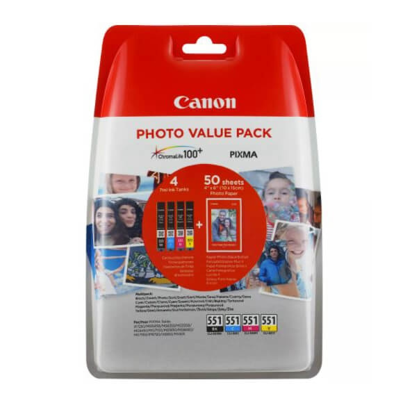 Canon Blæk Multipak 4x7ml Blækpatron+Fotopapir i gruppen COMPUTERTILBEHØR / Printere og tilbehør / Blæk og toner / Toner / Canon hos TP E-commerce Nordic AB (C26291)