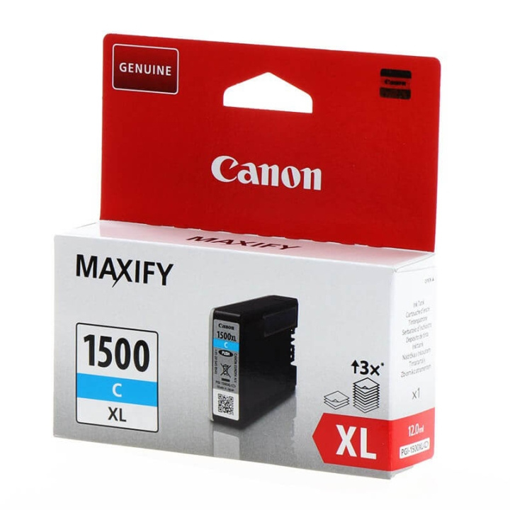 Canon Blæk 9193B001 PGI-1500XL Cyan i gruppen COMPUTERTILBEHØR / Printere og tilbehør / Blæk og toner / Toner / Canon hos TP E-commerce Nordic AB (C26339)