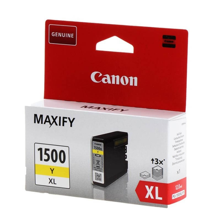 Canon Blæk 9195B001 PGI-1500XL Gul i gruppen COMPUTERTILBEHØR / Printere og tilbehør / Blæk og toner / Toner / Canon hos TP E-commerce Nordic AB (C26341)