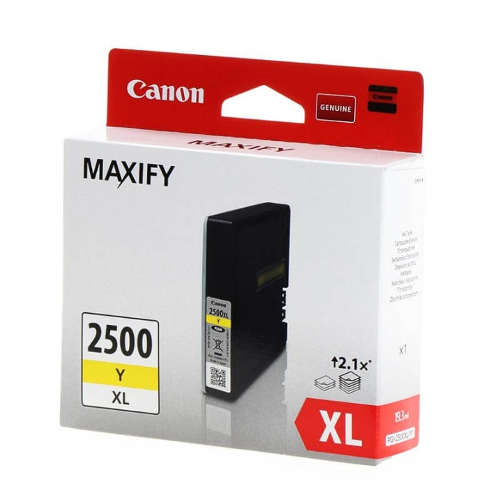 Canon Blæk 9267B001 PGI-2500XL Gul i gruppen COMPUTERTILBEHØR / Printere og tilbehør / Blæk og toner / Toner / Canon hos TP E-commerce Nordic AB (C26348)