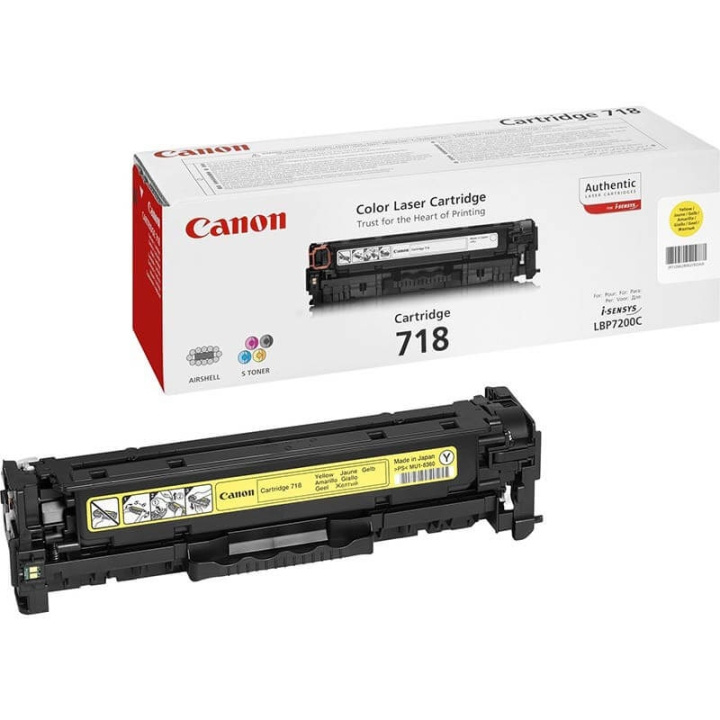 Canon Toner 2659B002 718 Gul i gruppen COMPUTERTILBEHØR / Printere og tilbehør / Blæk og toner / Toner / Canon hos TP E-commerce Nordic AB (C26506)