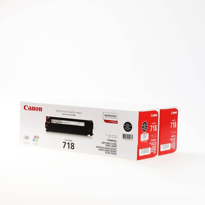 Canon Toner 2662B005 718 Twin-pak Sort i gruppen COMPUTERTILBEHØR / Printere og tilbehør / Blæk og toner / Toner / Canon hos TP E-commerce Nordic AB (C26510)