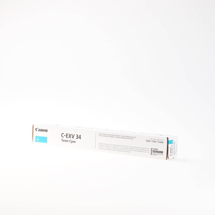 Canon Toner 3783B002 C-EXV 34 Cyan i gruppen COMPUTERTILBEHØR / Printere og tilbehør / Blæk og toner / Toner / Canon hos TP E-commerce Nordic AB (C26553)