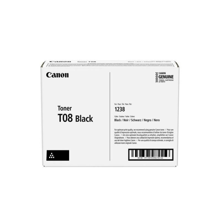 Canon Toner 3010C006 T08 Sort i gruppen COMPUTERTILBEHØR / Printere og tilbehør / Blæk og toner / Toner / Canon hos TP E-commerce Nordic AB (C26578)