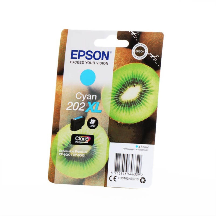 EPSON Blæk C13T02H24010 202XL Kiwi Cyan i gruppen COMPUTERTILBEHØR / Printere og tilbehør / Blæk og toner / Blækpatroner / Epson hos TP E-commerce Nordic AB (C26679)