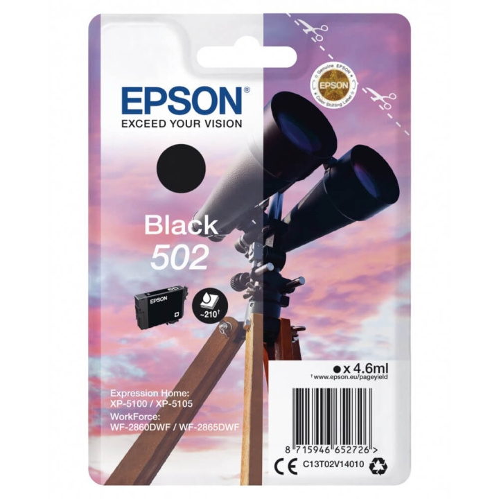 EPSON Blæk C13T02W14010 502XL Binoculars Sort i gruppen COMPUTERTILBEHØR / Printere og tilbehør / Blæk og toner / Blækpatroner / Epson hos TP E-commerce Nordic AB (C26685)