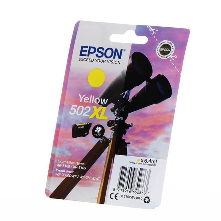 EPSON Blæk C13T02W44010 502XL Binoculars Gul i gruppen COMPUTERTILBEHØR / Printere og tilbehør / Blæk og toner / Blækpatroner / Epson hos TP E-commerce Nordic AB (C26688)