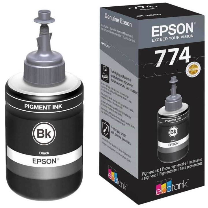 EPSON Blæk C13T774140 774 Ecotank Sort i gruppen COMPUTERTILBEHØR / Printere og tilbehør / Blæk og toner / Blækpatroner / Epson hos TP E-commerce Nordic AB (C26720)