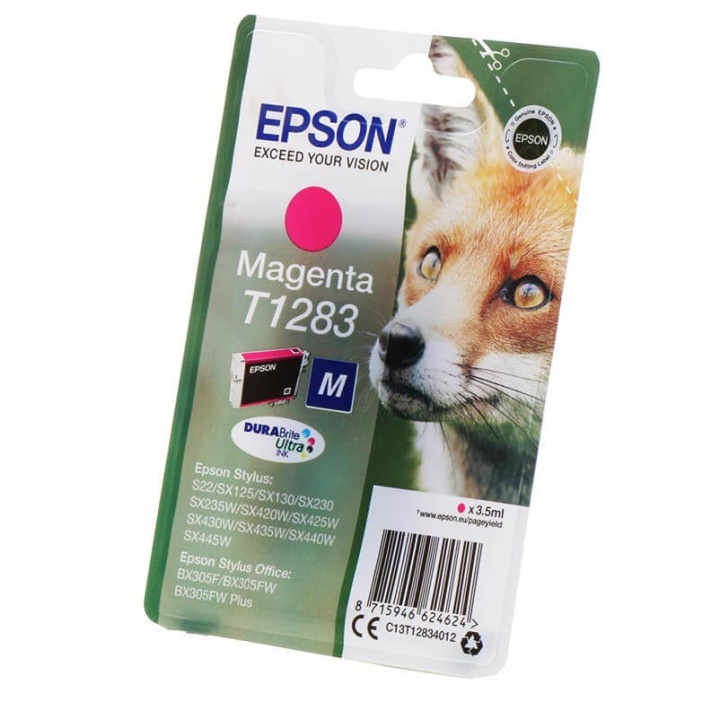 EPSON Ink C13T12834012 T1283 Magenta Fox i gruppen COMPUTERTILBEHØR / Printere og tilbehør / Blæk og toner / Blækpatroner / Epson hos TP E-commerce Nordic AB (C26750)