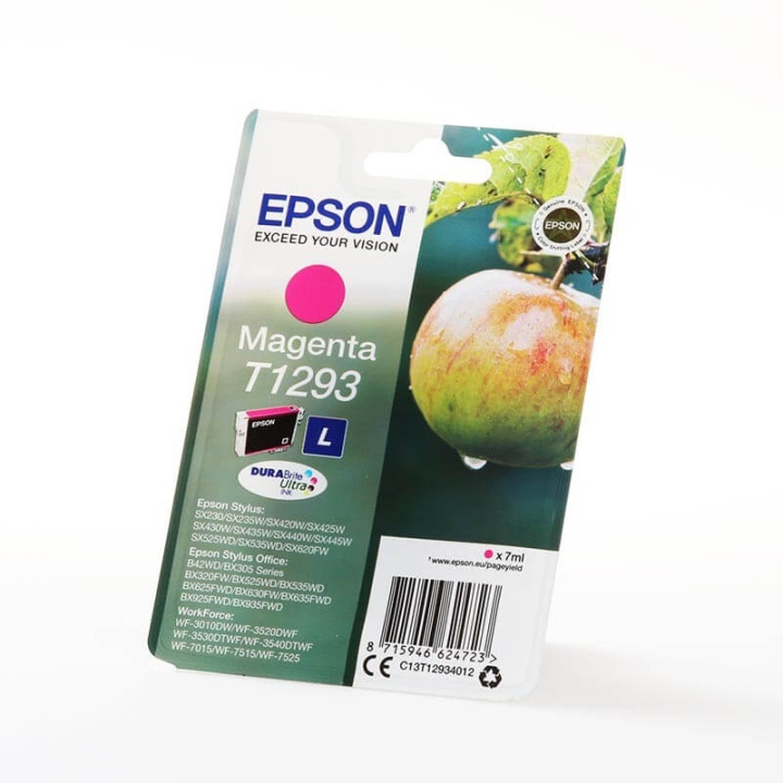 EPSON Blæk C13T12934012 T1293 Apple Magenta i gruppen COMPUTERTILBEHØR / Printere og tilbehør / Blæk og toner / Blækpatroner / Epson hos TP E-commerce Nordic AB (C26755)