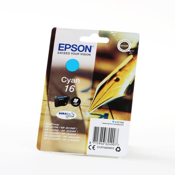 EPSON Blæk C13T16224012 16 Crossword Cyan i gruppen COMPUTERTILBEHØR / Printere og tilbehør / Blæk og toner / Blækpatroner / Epson hos TP E-commerce Nordic AB (C26764)