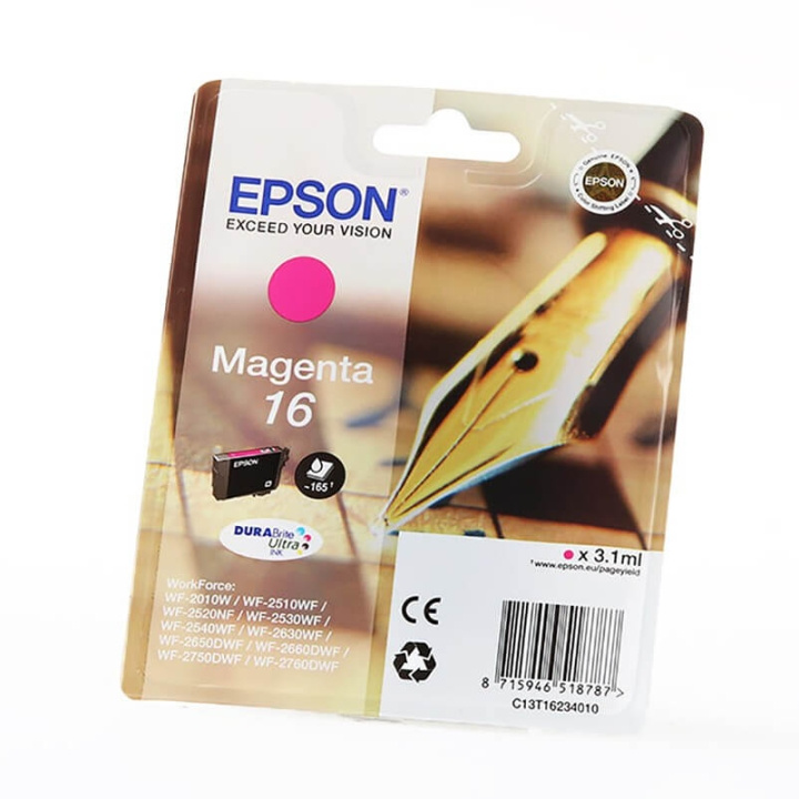 EPSON Blæk C13T16234012 16 Crossword Magenta i gruppen COMPUTERTILBEHØR / Printere og tilbehør / Blæk og toner / Blækpatroner / Epson hos TP E-commerce Nordic AB (C26765)