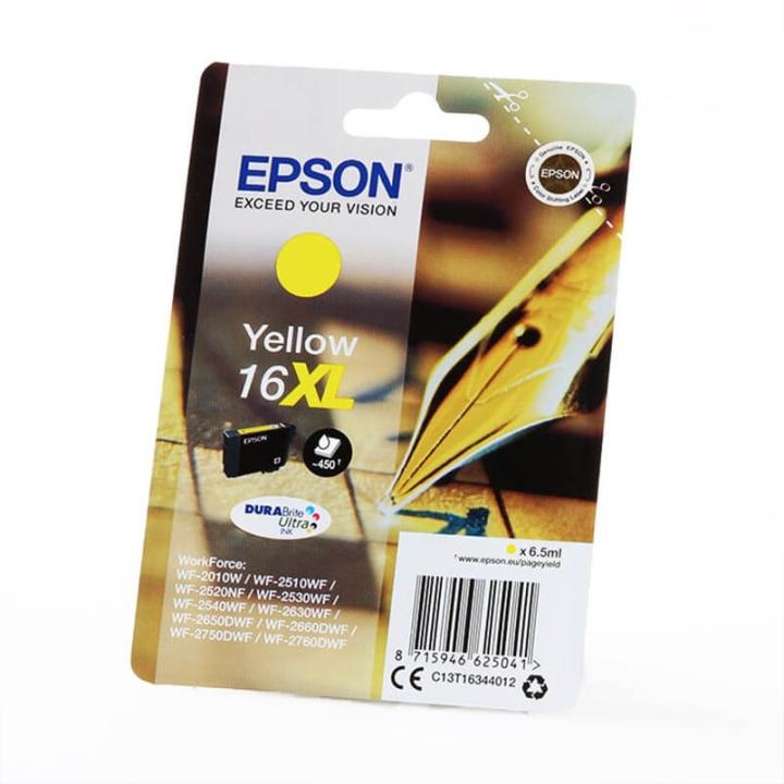 EPSON Blæk C13T16344012 16XL Crossword Gul i gruppen COMPUTERTILBEHØR / Printere og tilbehør / Blæk og toner / Blækpatroner / Epson hos TP E-commerce Nordic AB (C26771)