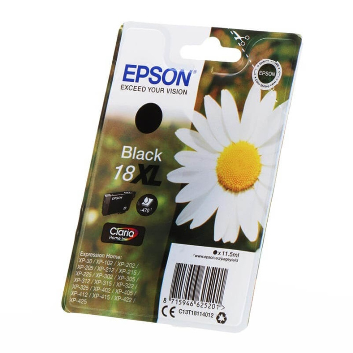 EPSON Blæk C13T18114012 18XL Daisy Sort i gruppen COMPUTERTILBEHØR / Printere og tilbehør / Blæk og toner / Blækpatroner / Epson hos TP E-commerce Nordic AB (C26778)