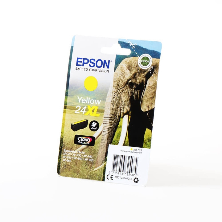 EPSON Blæk C13T24344012 24XL Elephant Gul i gruppen COMPUTERTILBEHØR / Printere og tilbehør / Blæk og toner / Blækpatroner / Epson hos TP E-commerce Nordic AB (C26786)