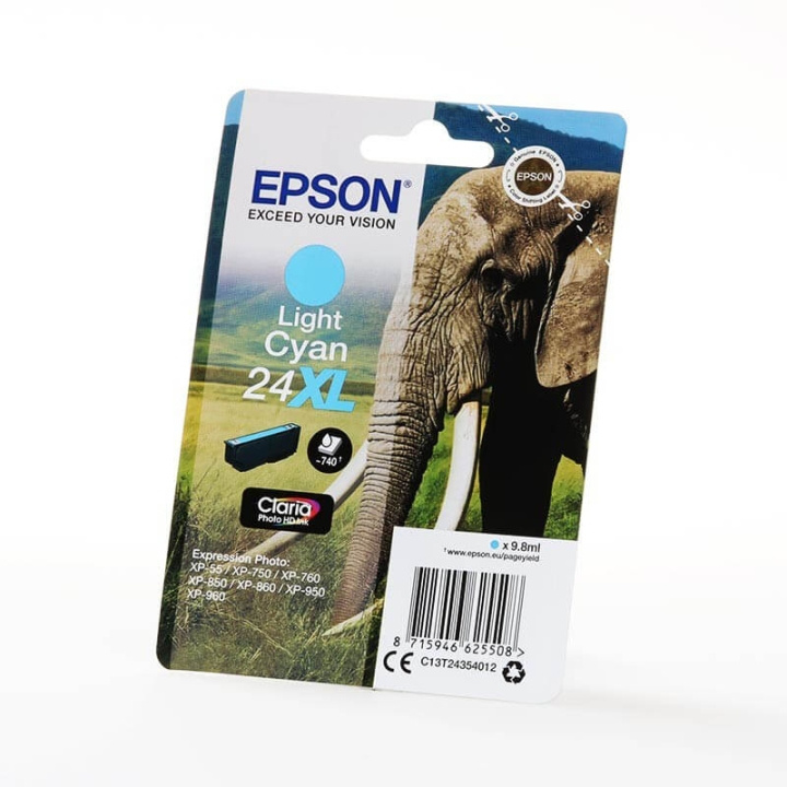 EPSON Blæk C13T24354012 24XL Elephant Lys Cyan i gruppen COMPUTERTILBEHØR / Printere og tilbehør / Blæk og toner / Blækpatroner / Epson hos TP E-commerce Nordic AB (C26787)