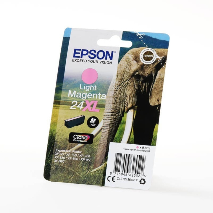 Epson Blæk C13T24364012 24XL Elephant Light Magenta i gruppen COMPUTERTILBEHØR / Printere og tilbehør / Blæk og toner / Blækpatroner / Epson hos TP E-commerce Nordic AB (C26788)