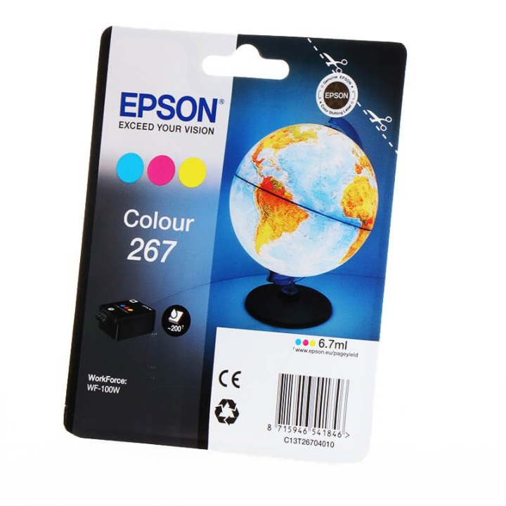 EPSON Blæk C13T26704010 267 Globe Farve i gruppen COMPUTERTILBEHØR / Printere og tilbehør / Blæk og toner / Blækpatroner / Epson hos TP E-commerce Nordic AB (C26795)