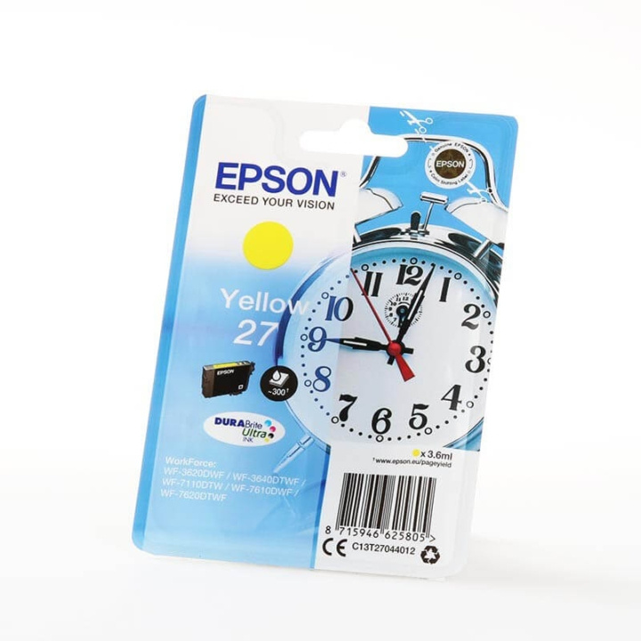 EPSON Blæk C13T27044012 27 Alarm Clock Gul i gruppen COMPUTERTILBEHØR / Printere og tilbehør / Blæk og toner / Blækpatroner / Epson hos TP E-commerce Nordic AB (C26799)