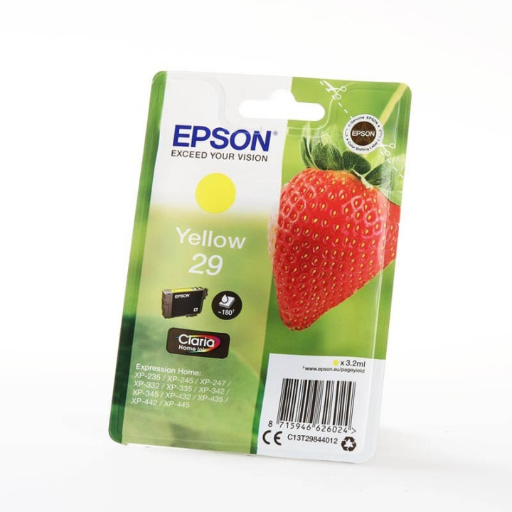 EPSON Blæk C13T29844012 29 Strawberry Gul i gruppen COMPUTERTILBEHØR / Printere og tilbehør / Blæk og toner / Blækpatroner / Epson hos TP E-commerce Nordic AB (C26810)