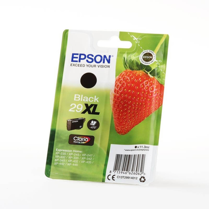 Epson Blæk C13T29914012 29XL Strawberry Sort i gruppen COMPUTERTILBEHØR / Printere og tilbehør / Blæk og toner / Blækpatroner / Epson hos TP E-commerce Nordic AB (C26812)