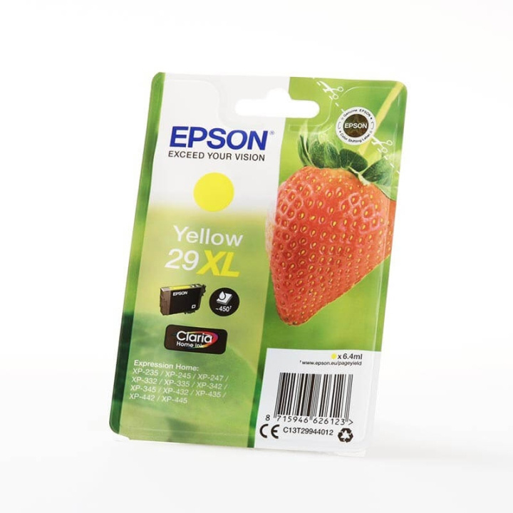 EPSON Blæk C13T29944012 29XL Strawberry Gul i gruppen COMPUTERTILBEHØR / Printere og tilbehør / Blæk og toner / Blækpatroner / Epson hos TP E-commerce Nordic AB (C26815)