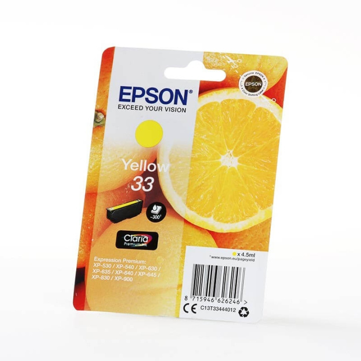 EPSON Blæk C13T33444012 33 Orange Gul i gruppen COMPUTERTILBEHØR / Printere og tilbehør / Blæk og toner / Blækpatroner / Epson hos TP E-commerce Nordic AB (C26821)